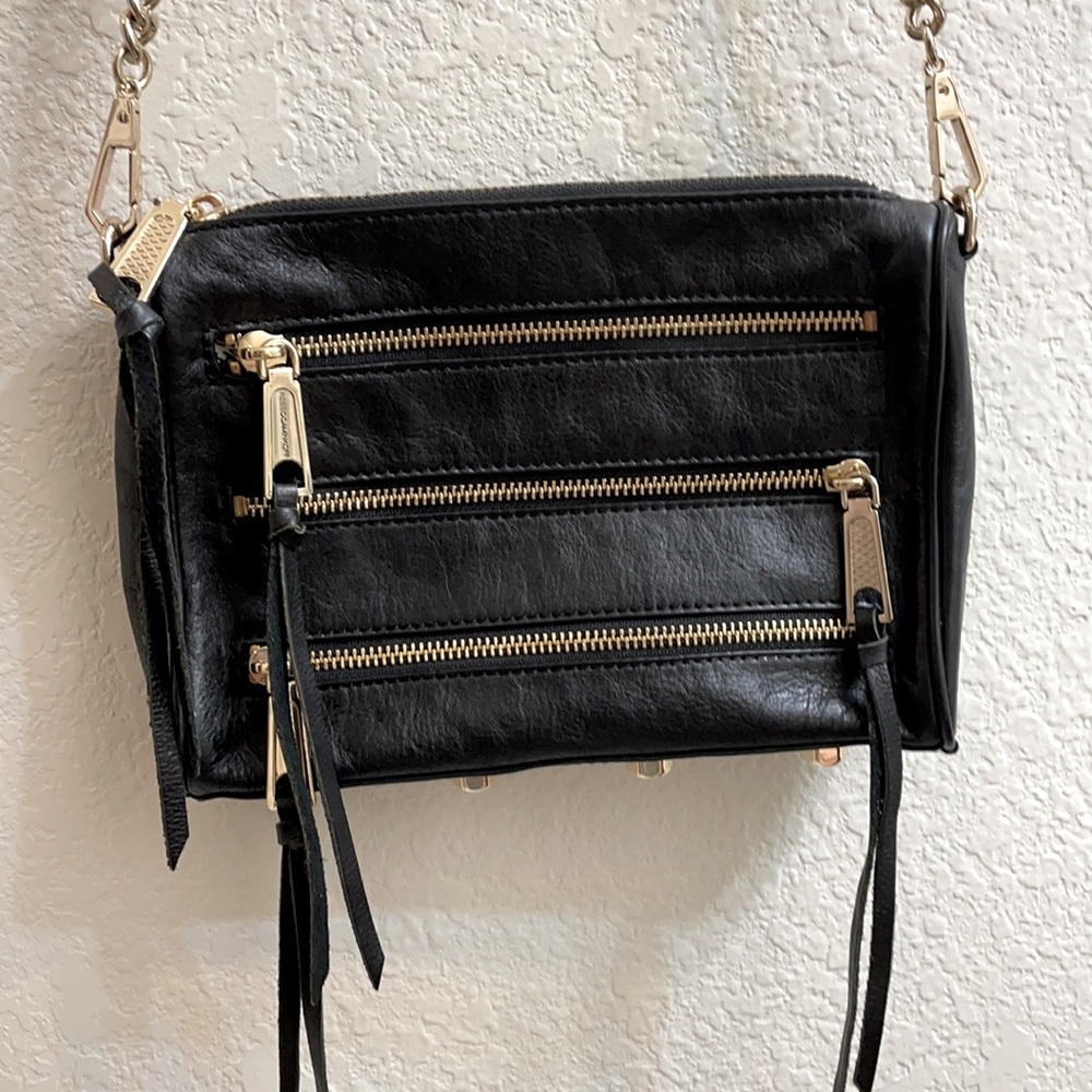 NWOT Rebecca Minkoff 5 Zip Leather Crossbody Bag